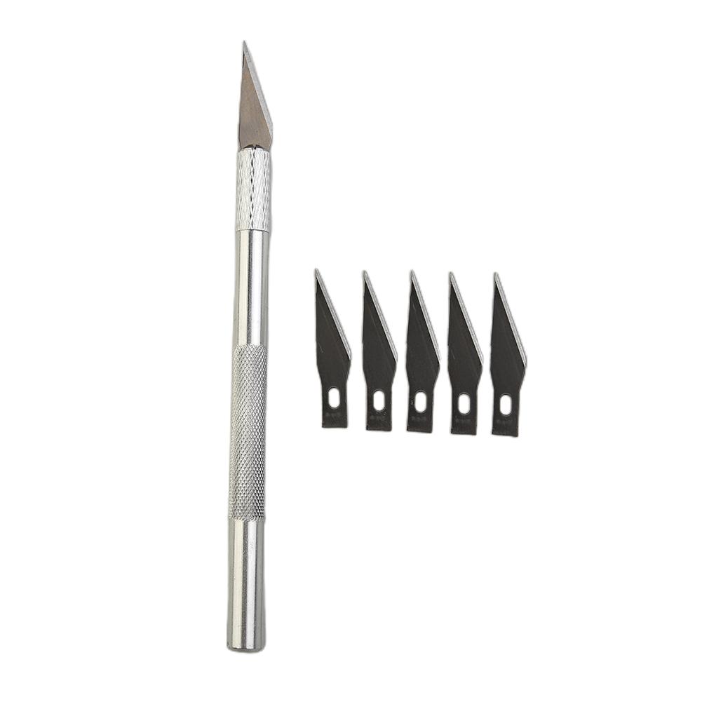 Cutter Blade Cutter Non-slip Handle Arts Craft Cutting Tool Wood Paper 10 Blades Carving Pen Machine Graver Tools