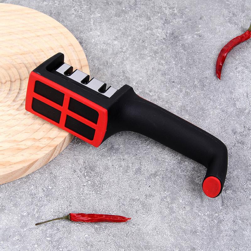4 Stages Type Knife Sharpener Multi-function Scissors Sharpening Tool Stainless Steel Sharpening Stone for Kitchen