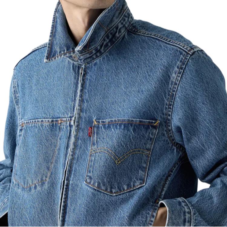 Levis Wygodna Wszechstronna Codzienna Kurtka Dżinsowa z Klapami o Luźnym Kroju Męska kurtki 003M3-0001