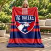 FC Dallas Blanket Flannel Blanket Soft Cozy Plush Throw for Sofa Bed Lightweight Home Decoration Gifts for Christmas Various Holidays