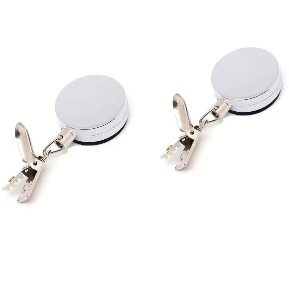 Automatic Retractable Towel rack, no punching self-adhesive wall hanging towel holder, automatic rebound with strong clip