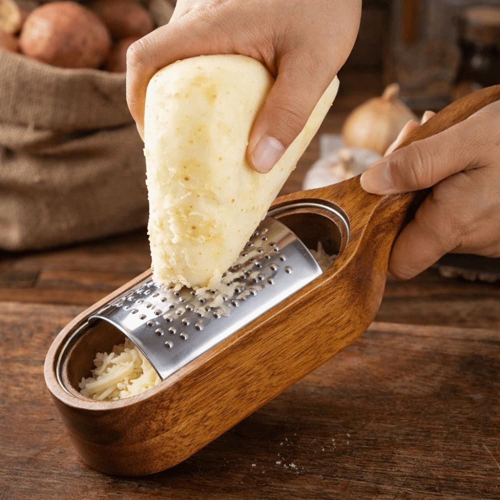 Wood Handle Chocolate Handheld Grater Stainless Steel Vegetable Shredder Cheese Grater  Grater Tool