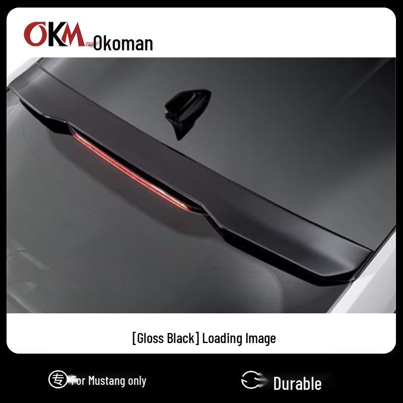 Compatible Ford Mustang Roof Spoiler: No-Drill, Enhanced Rear Wing for 24-Model Gloss Black