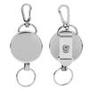 2 Pcs Portable Retractable Key Chain Telescopic Steel Cable Extendable Holder  Everyday Carry