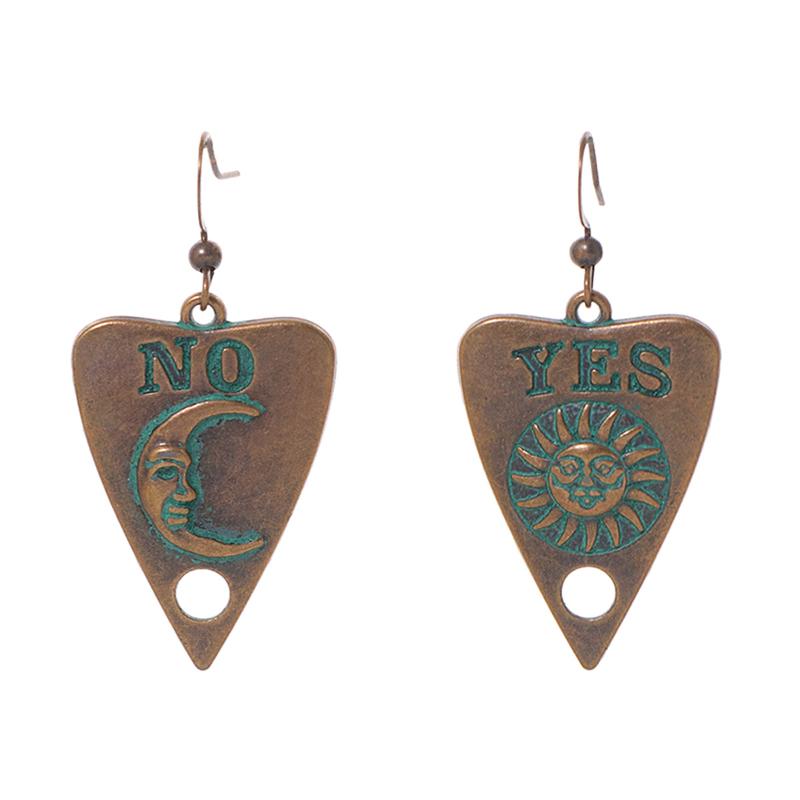 GemChic Women's New Vintage Love Shape Moon Sun Engrave Earrings Ethnic Fashion Hook Earrings Birthday Christmas Jewelry Gift