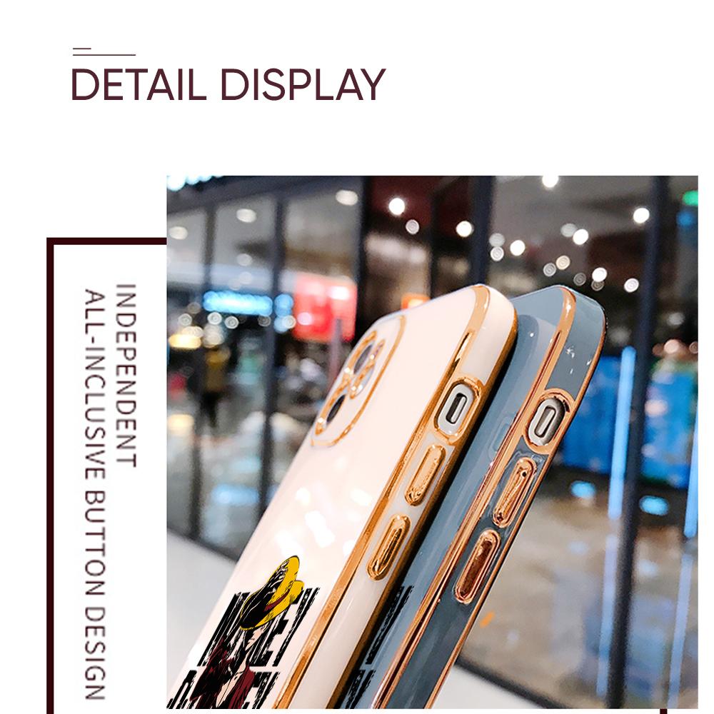 Colorful Printing Patterns Square Edge Pattern Casing Plated Phone Shell Luxury Plating Soft Phone Case for Huawei Honor Xiaomi Redmi