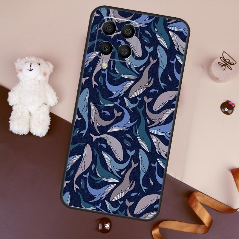 Whale Fish Wave Sea Case For Samsung Galaxy M06 M53 M13 M31 M11 M35 M55 M15 M56 M36 M16 M12 M32 M52 M14 M34 M54