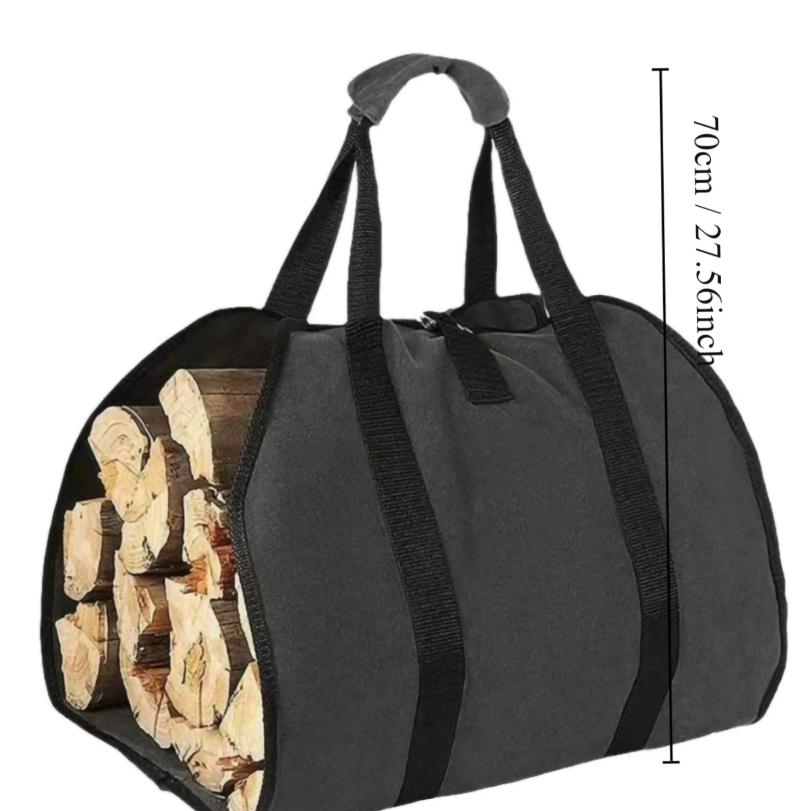 1pc Firewood Log Carrier Tote Bag, Canvas Firewood Holder, Extra Large Durable For Fireplaces, Wood Stoves, Firewood, Logs, Camp
