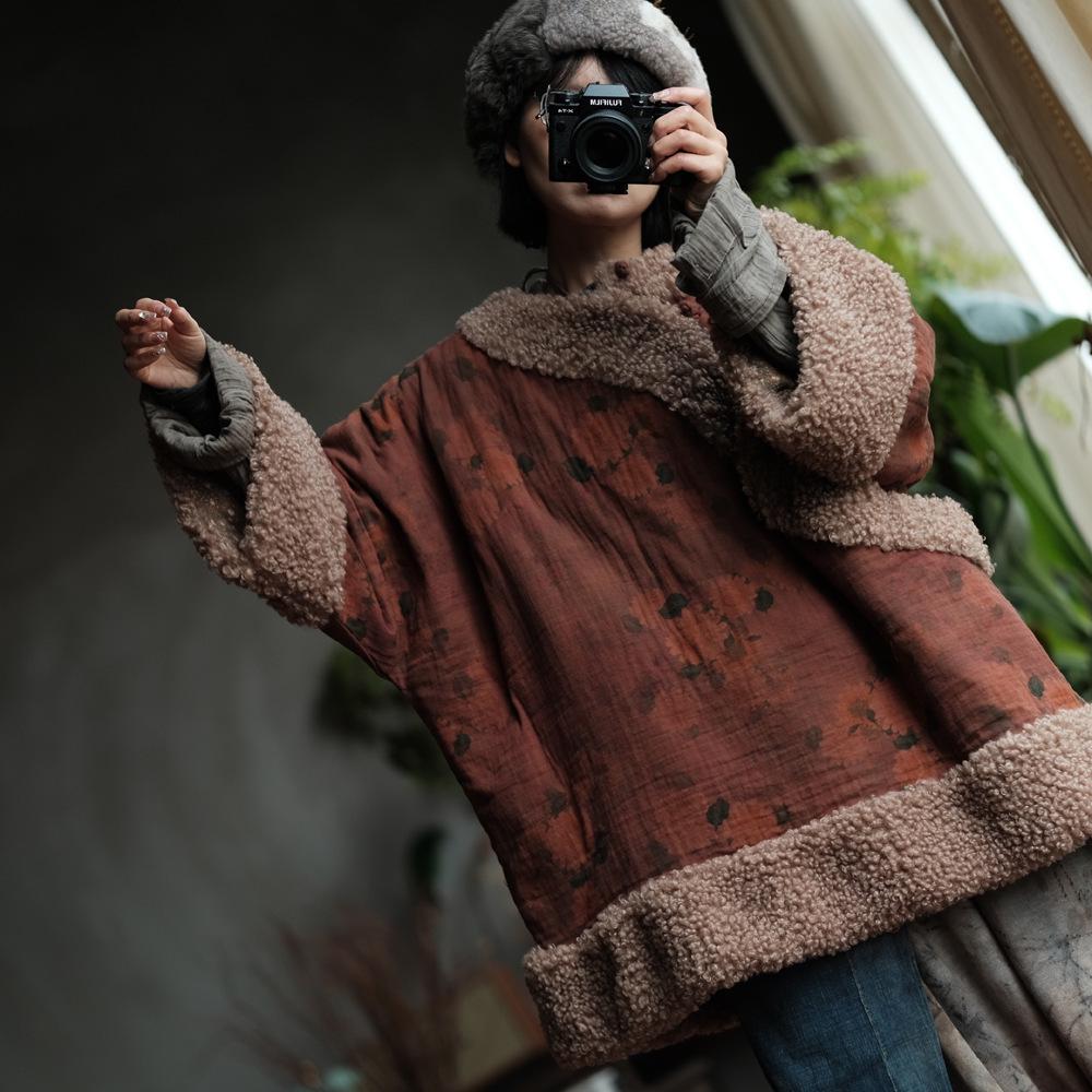 Original Women's Retro Lambswool Loose Cotton Jacket - Winter High-End Outerwear