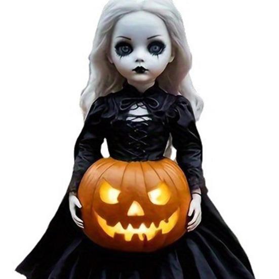 Halloween Pumpkin Princess Pendant Car Hanging Ornament Acrylic Rearview Mirror Charm Festive Party Decoration for Wall Door Room