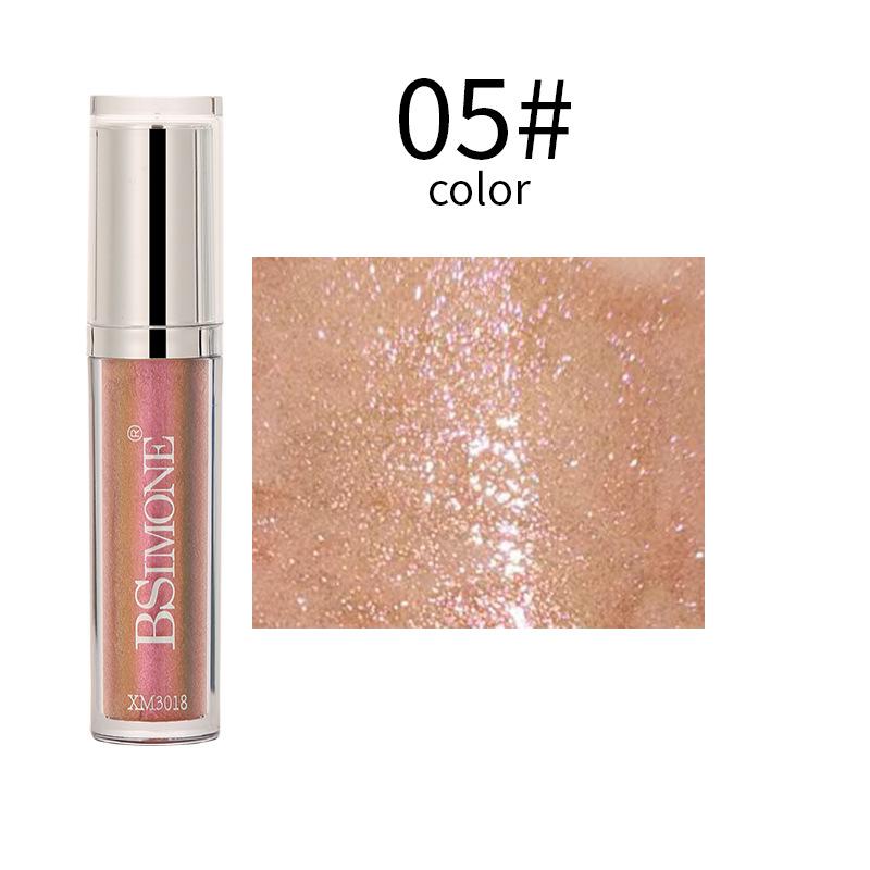 

Bsimone Long Lasting Glitter Lip Gloss - Waterproof Moisturizing Luminous Shimmer Liquid Lip Glaze - Shiny Lipstick Makeup 05