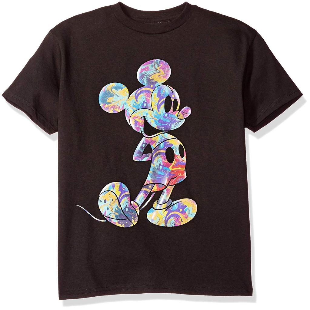 2025 Disney Mickey Mouse Cartoon Kids Tees Retro Woman Clothes Girl Blouses Men Oversized 100% Pure Cotton Printed T-shirt