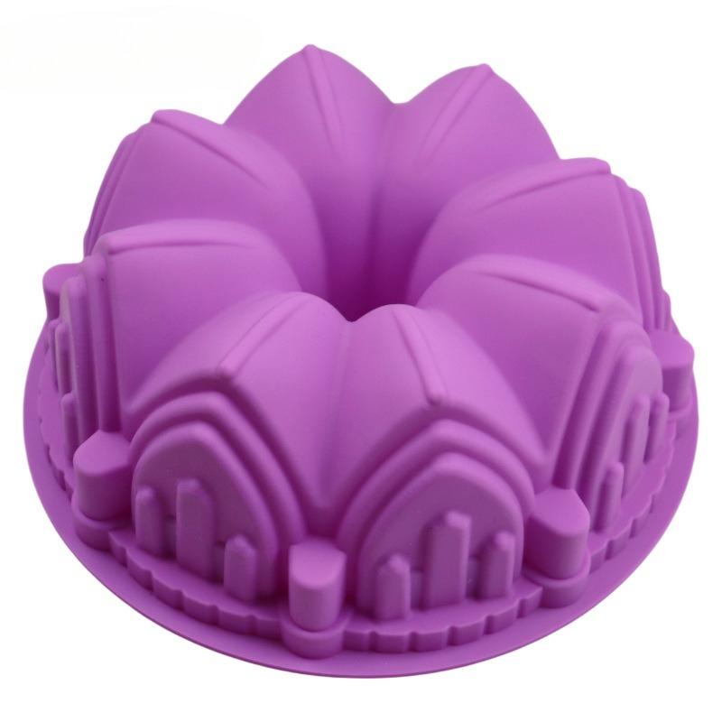 

Силіконова форма Велика корона Інструменти для прикраси замку Велика помадка для хліба Інструмент для випічки кондитерських виробів своїми руками ranfom фіолетовий
