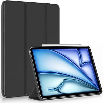Case for iPad Air 13" / Pro 12.9" - Shockproof Protection - Auto Sleep/Wake - Black - Silicone