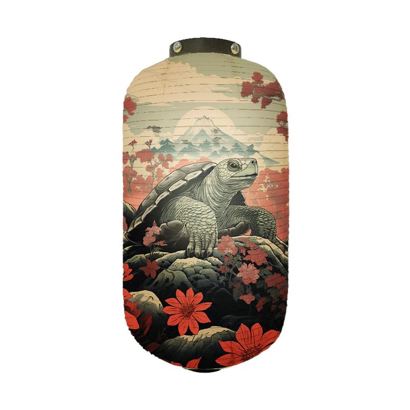 Japanese Traditional Cloth Lantern Ukiyo-e Style Turtle Printed Lantern Restaurant Pub Izakaya Cuisine Shop Hanging Decor Lamp