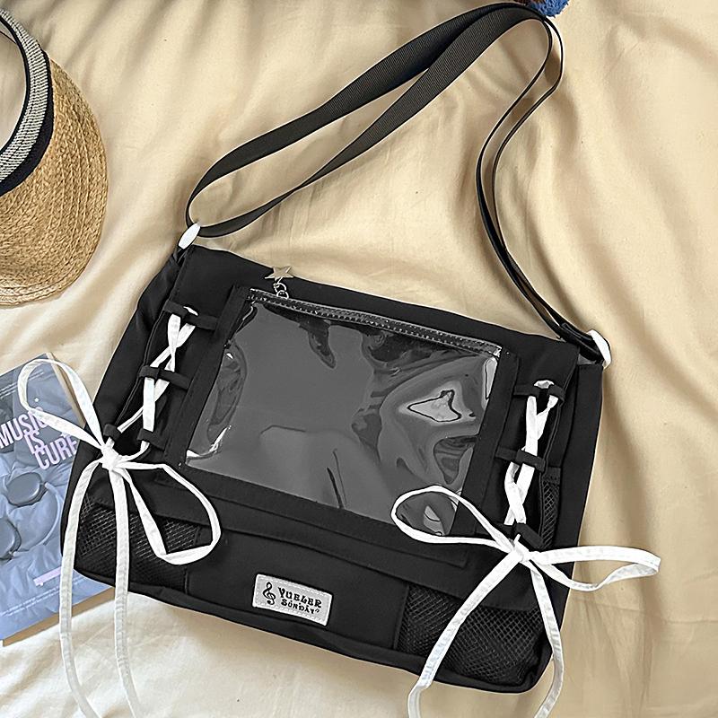 Japanese Hot-selling Ita Bag Transparent Lightweight Crossbody Bags New Sweet Cute Tote Bag Fashionable Personalized Square Bags
