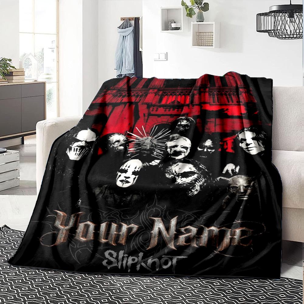 Name Individuell Slipknot Print Flanelldecke Hohe Qualität Warm Bequem Decke für Alle Jahreszeiten Perfekt für Geschenke Heimdekoration