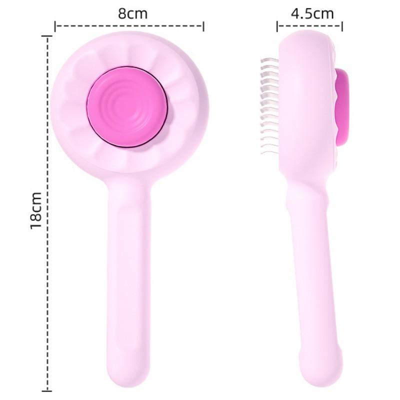 Dog Comb One-click Pet Hair Remover Self Cleaning Dogs Brush Massage Cat Brush Dog Grooming Dogs Hair Comb Pet Accessories Combs