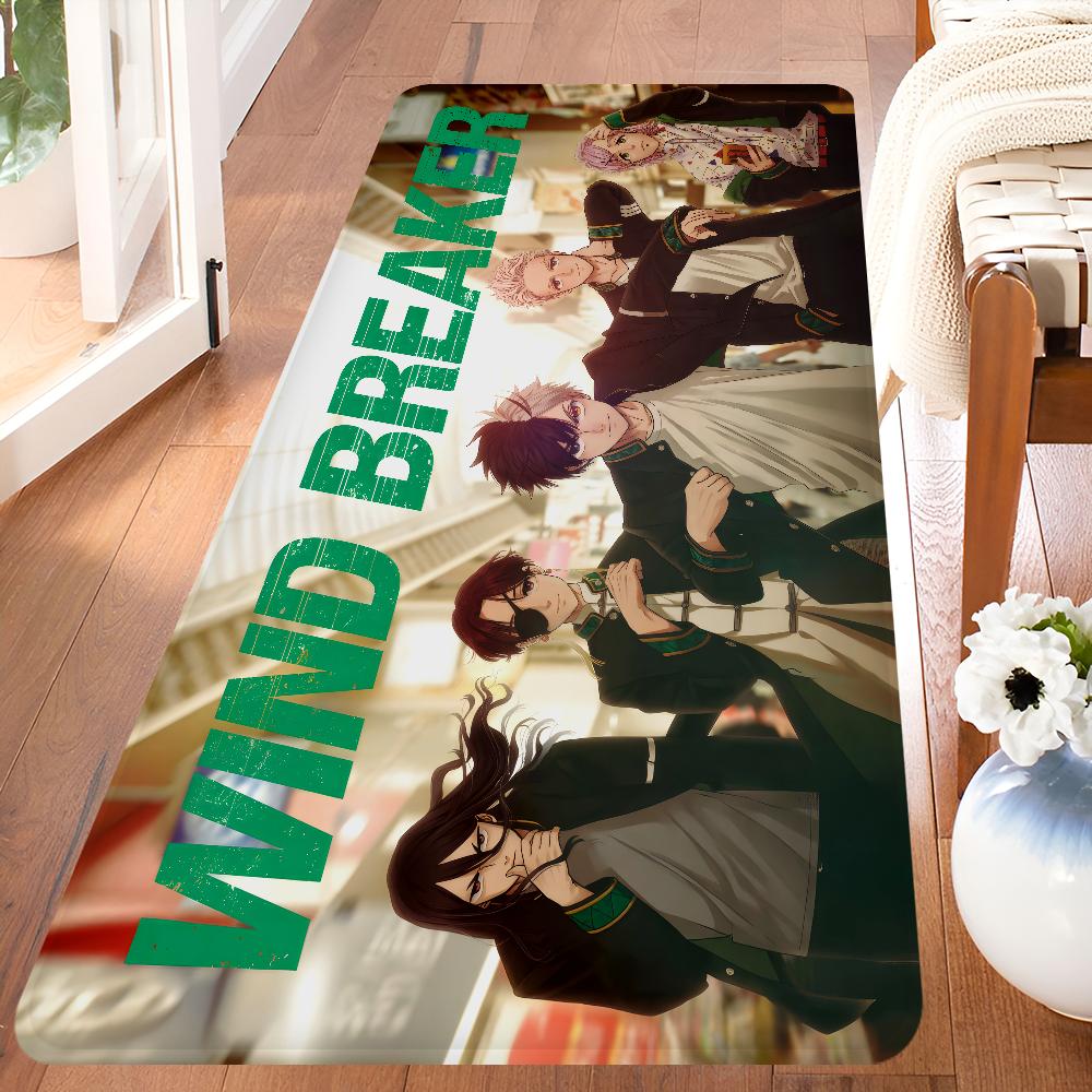Wind Breaker Anime Room Mats Washable Non-Slip Living Room Sofa Chairs Area Mat Kitchen Alfombra