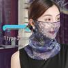 Seidenschal für Damen: Leichter Sonnenschutzschleier für Nackenschutz, Stilvolle Herbst-/Wintermaske
