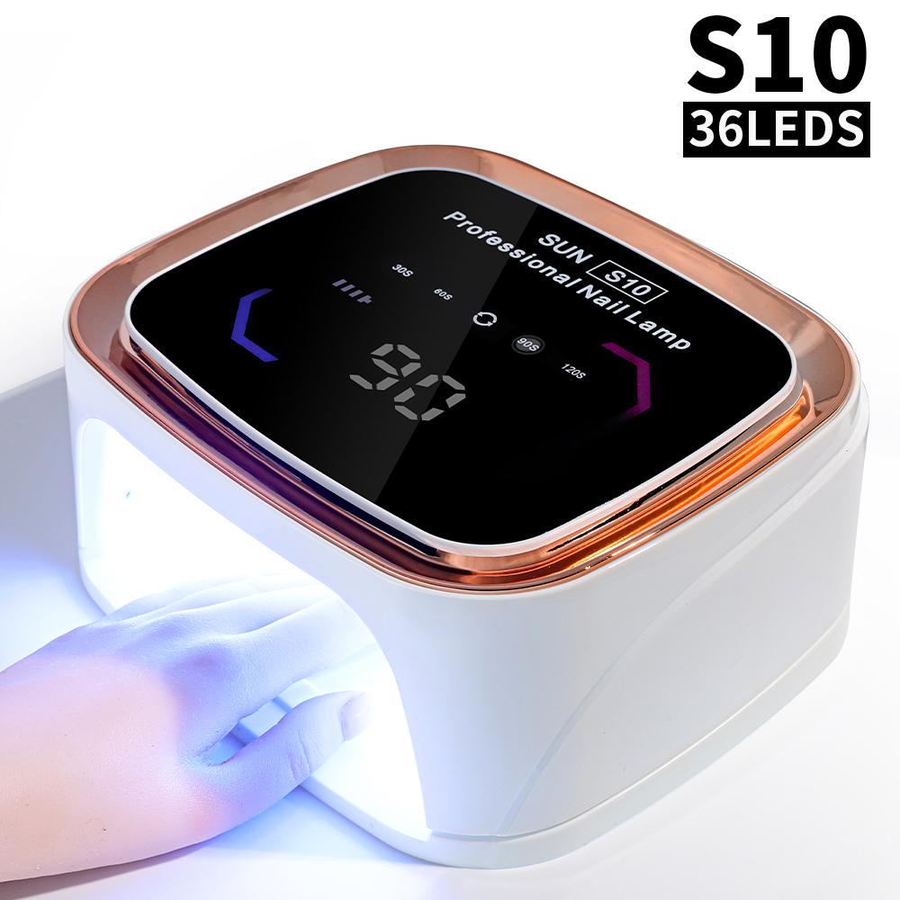 36LEDS Rechargeable UV LED Nail Lamp Professional Cordless Gel Polish Drying Lamp For Manicure With Built-in Battery Nail Art