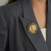 Silver Sun Goddess Brooch Gold Color Coral Brooch Exaggerated Waist Cinching Fixed Pin  Women