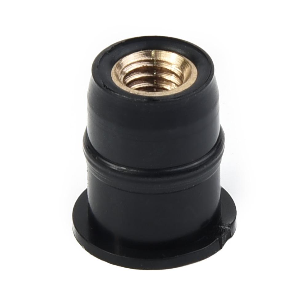 10PCS Well Nut M5 5mm Metric Rubber Motorcycle Windshield Rubber Rivet Nuts Bolts For Honda For Suzuki