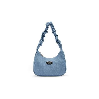 Twisted Underarm Bag Script Logo Enamel Tag Pleated Hair Tie Shoulder Strap Casual Versatile Synthetic Leather Shoulder Bag Small U4AACPU14