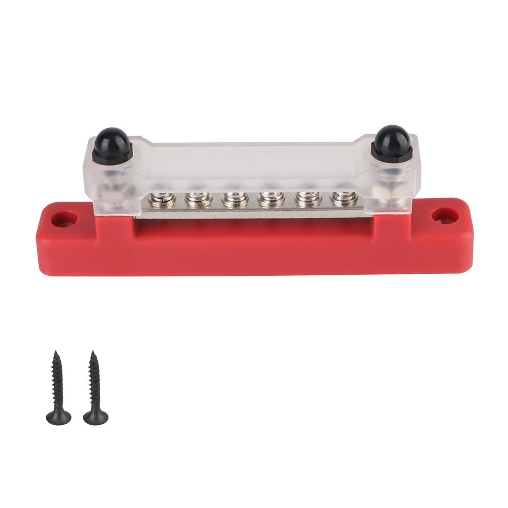 48V 150A DC Universal For Boat Truck RV Caravan Car Bus Bar Power Distribution Block 6 Ways Electro Junction Circuit Busbar Plug