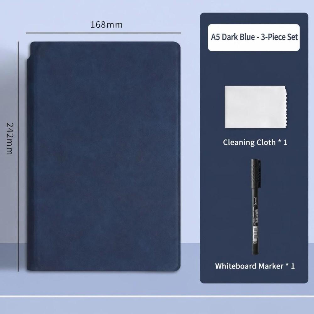 Multifunctional A5 Dry Erase Notebook Portable Foldable Writing Notepad Reusable White Board Notebook School Office Supplies