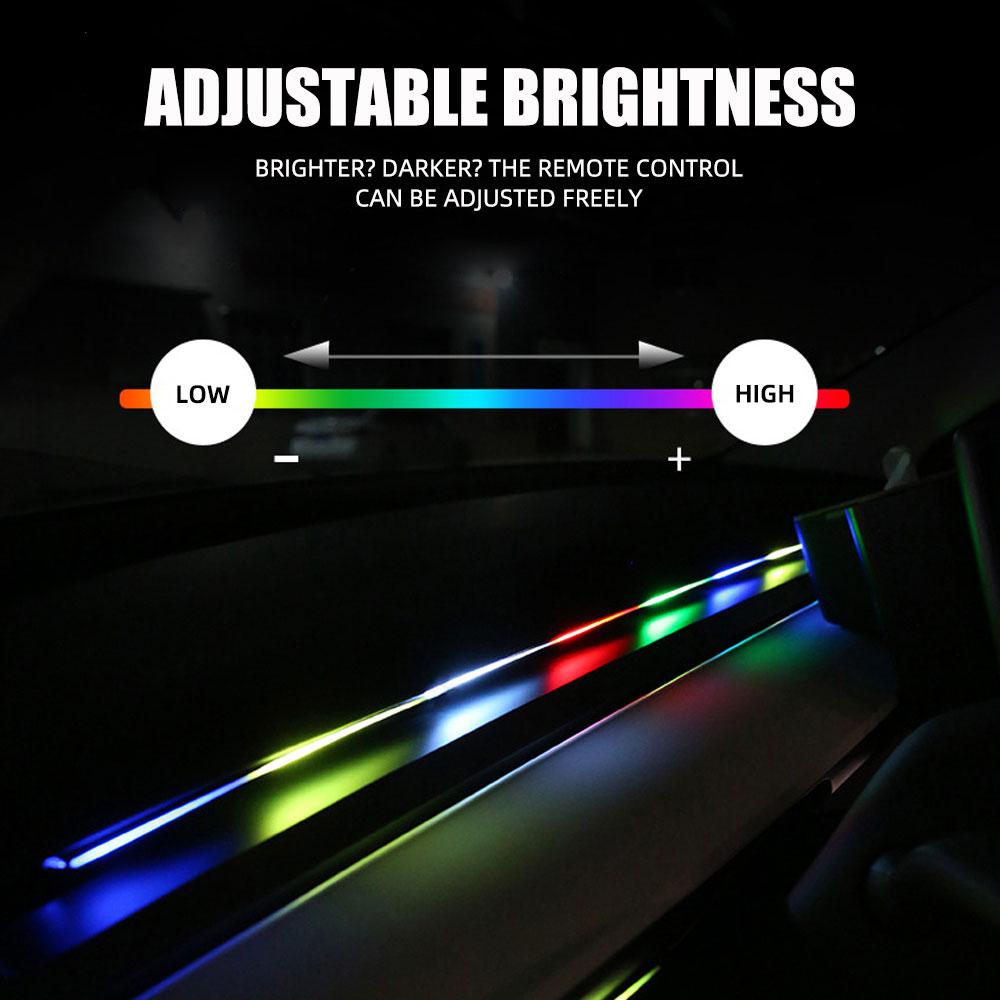110/140cm Ambient Lights Universal LED Symphony RGB Atmosphere Lamp USB APP Remote for Tesla Acrylic Embass Accessories
