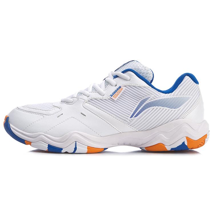 New LiNing Sound Waves 2 Generations Slip-Resistant Breathable Low-Top Badminton Shoes Unisex White Blue AYTR009-1
