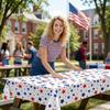 Independence Day Party Tablecloth For Children, Patriotic Party Decorations, Disposable PE Tablecloth