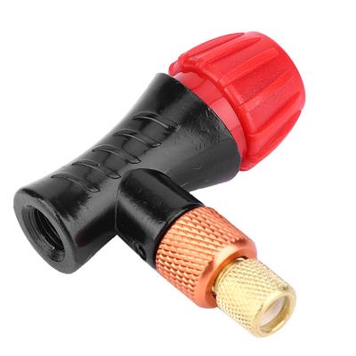1 pz Lega di Alluminio CO2 Testa Valvola Gonfiatore Bici Pompa per Pneumatici Bicicletta per Bici da Strada e Mountain Bike