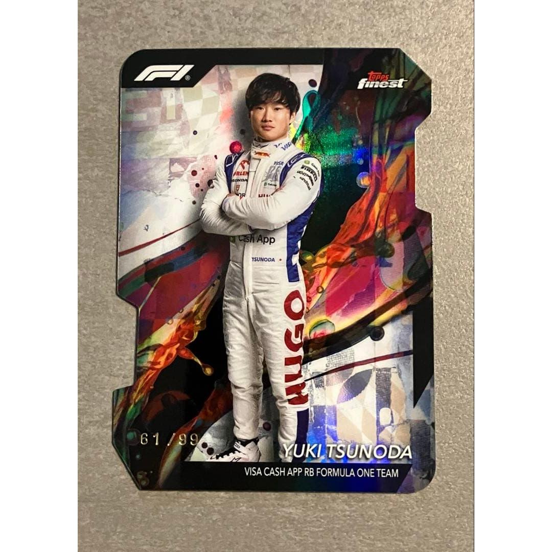 Used 2024 Topps Finest F1 Hiroki Tsunoda /99 with serial number