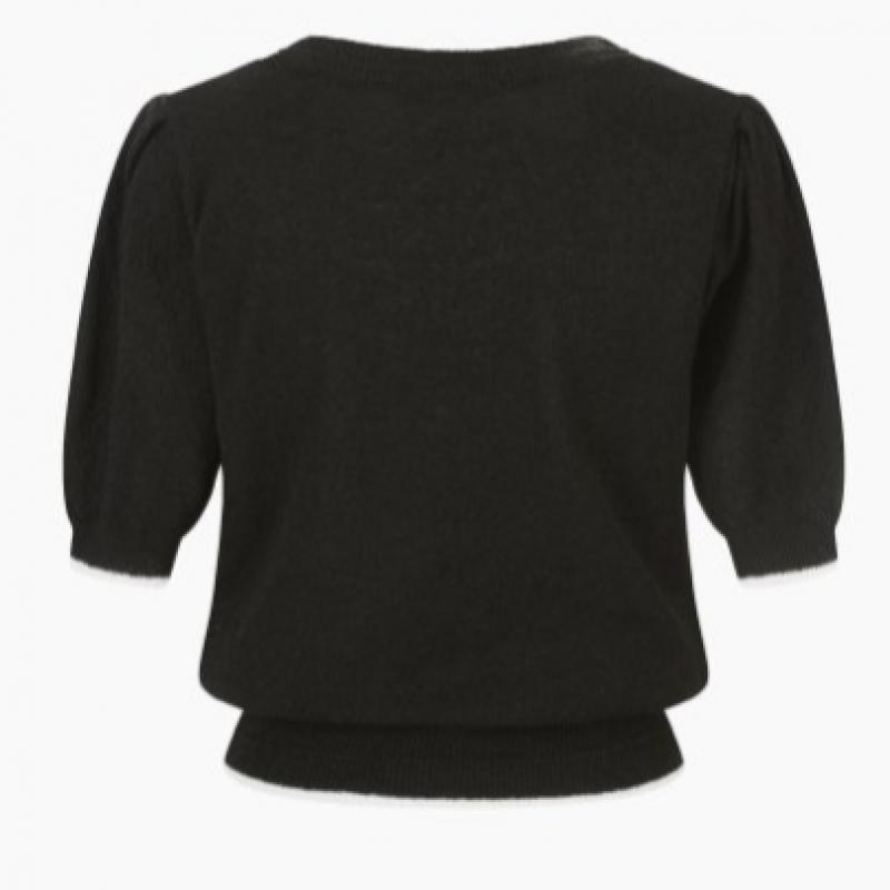 Egoist Volume Boucle Lettering Short Sleeve Knit  Es2okh02 