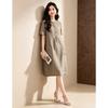 D.F.DEAR Women's V-neck Mid-length A-line Dress