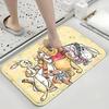 Cute W-Winnies-the-Poohs Floor Mats Home Laundry Rug Carpet For Living Room Decor Lounge Area Anti-slip Foot Mat Entrance