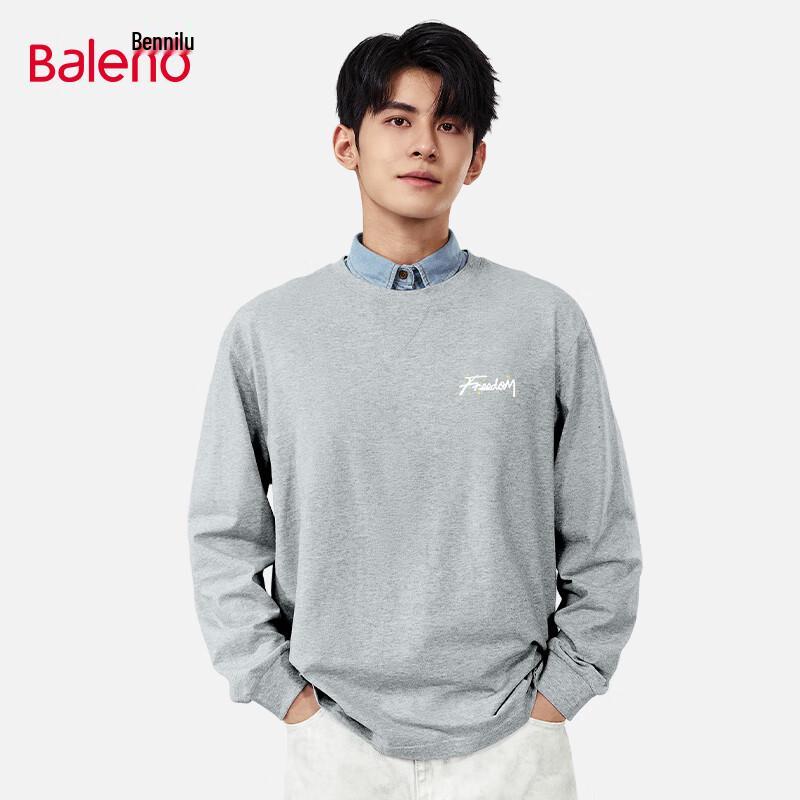 Baleno Men s Loose Fit Cotton Long Sleeve T-Shirt M