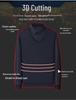 Men's Woodpecker Two-Piece Sweater Shirt, Plus Velvet, Thick Knitwear for Autumn/Winter.