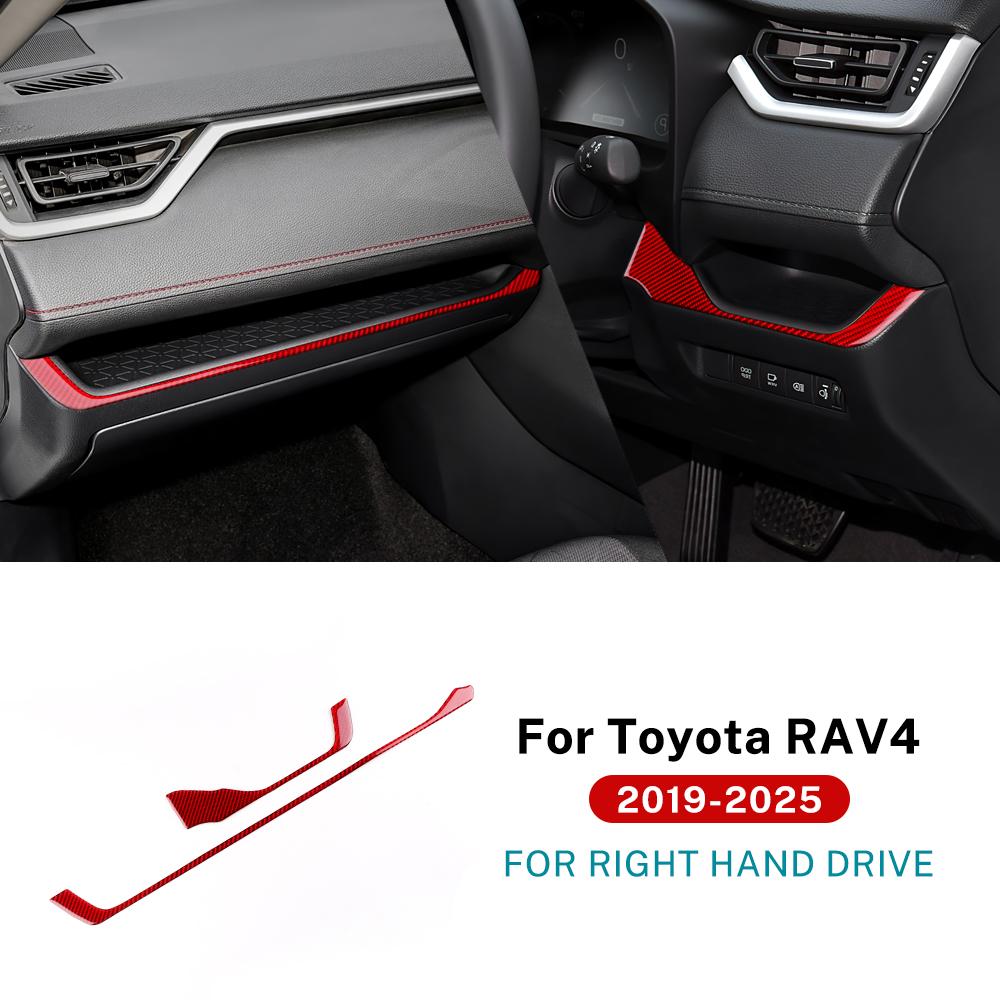 

Real Soft Carbon Fiber Sticker For Toyota RAV4 XA50 2019 2020 2025 2025 2025 2025 2025 LHD RHD Car Dashboard Decor Strip Trim