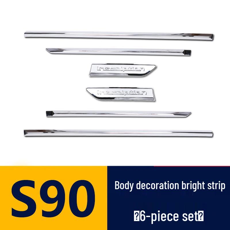 Decor Rama Proiector Ceață Față Volvo S90 & Autocolant Protector Buza Față