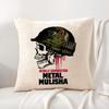 M-Motocross M-Metal Mulishas Cushion Cover Summer Coolness Linen Fabric Double-Sided Printing Pillow Case Sofa Home Decor Gift