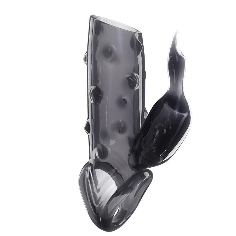 Vibrador de Estimulação do Clitóris Feminino Anel Peniano Brinquedos Sexuais Para Homens Retardar a Ejaculação Anel Peniano Manga Gaiola de Castidade Adulta Sex Shop