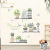 Garden Plant Bonsai Flower Butterfly Wall Stickers Home Decor Living Room Kitchen Pvc Wall Decals Diy Mural Art Decoration