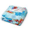 Cookie Monster Sesamets Knitted Blanket   Flannel Throw Blanket Bedroom Sofa Printed Ultra-Soft Warm Bedspreads