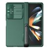 NILLKIN Für Samsung Galaxy Z Fold 5 5G Hülle Ständer Camshield Kickstand 360 Linsen Silikonrahmen Schiebende Kameraabdeckung Rückseite
