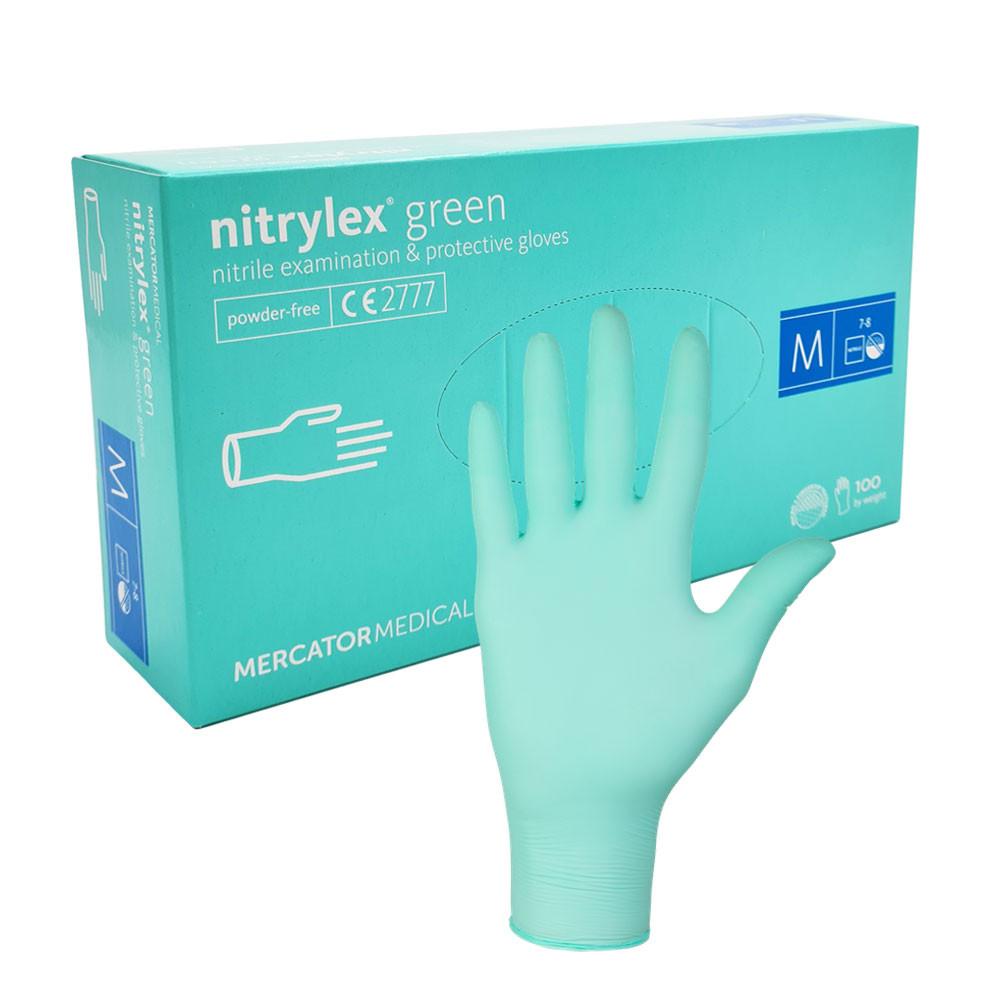 Nitrile Gloves Green Mercator Nitrylex Green 100 Pieces