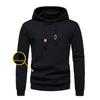 Men's Waffle Pattern Solid Color Hoodie Casual Pullover Hooded Sweatshirt for Autumn and Winter