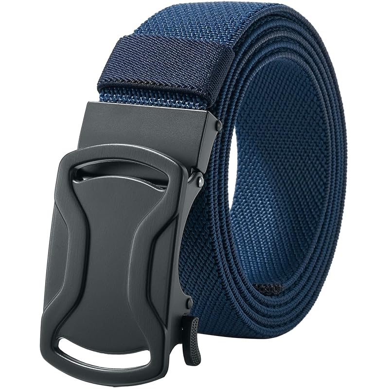 

[LionVII] belt men s Expansion and contraction - auto lock type nylon belt work sports mountain climbing golf outdoor extend No hole stepless